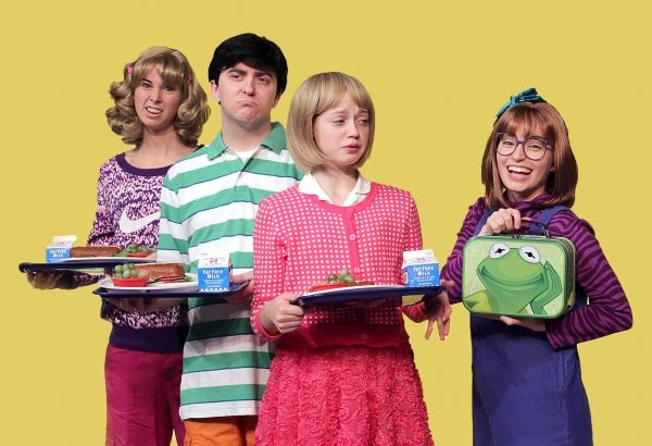 Shawn Smith Jones is Herb, Lindsay Mickelson is Grace, Sarah Frett is Lucille, and Sa Photo