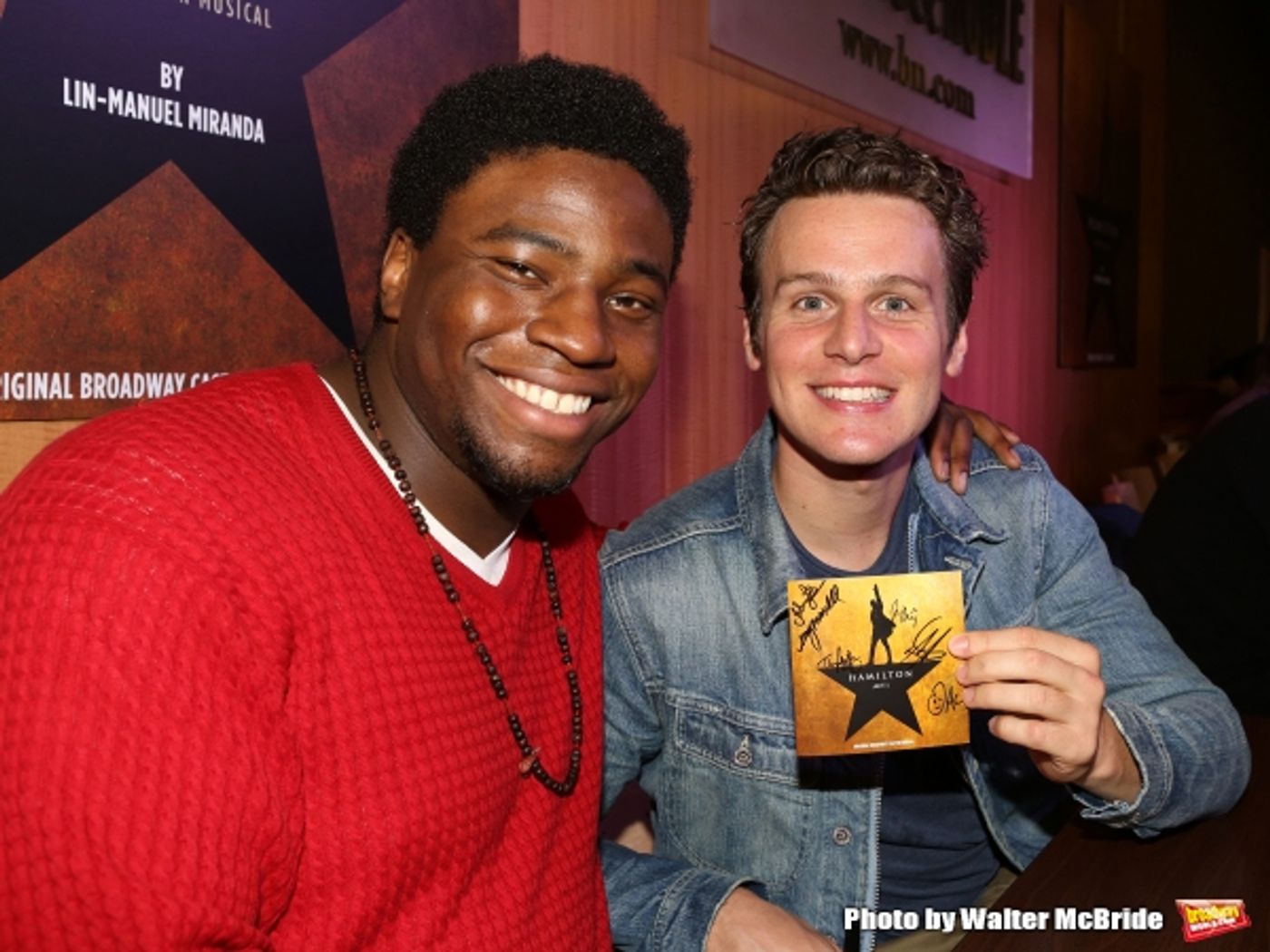 Photo Coverage: Lin-Manuel Miranda, Jonathan Groff, and HAMILTON Cast Sign CDs at Barnes and Noble Photo Coverage: Lin-Manuel Miranda, Jonathan Groff, and HAMILTON Cast Sign CDs at Barnes and Noble Image