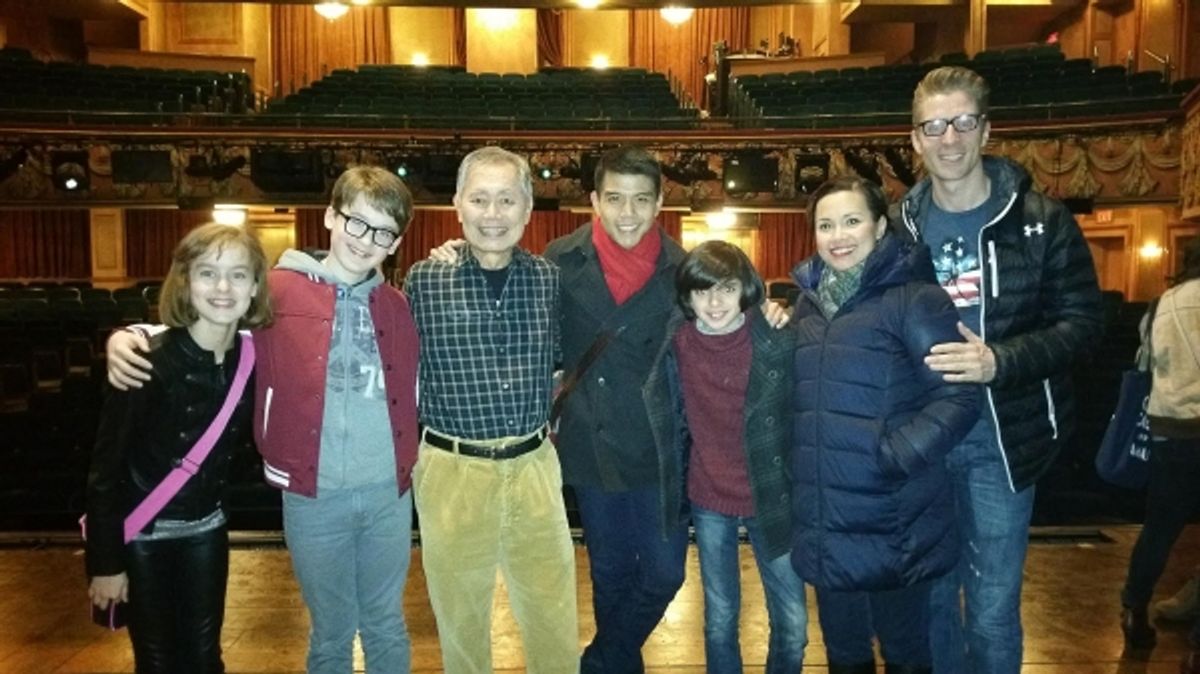 Sydney Lucas, Jake Lucas, George Takei, Telly Leung, Oscar Wiliams, Lea Salonga, Lorenzo Thione at 