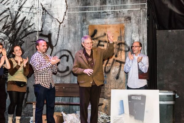 The Araca Groupâ€s Michael Rego and Matthew Rego flank John Cullum Photo