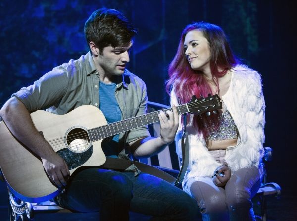 Sam Edgerly (Jeff) and Desi Oakley (Tina Girlstar) Photo