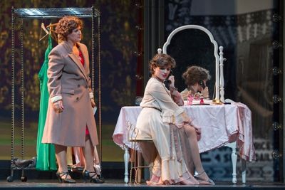 Krissy Fraelich as Mama Rose with Anna Giordano as Louise Photo