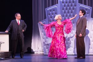 Michael Corvino (Nick Valenti), Jemma Jane (Olive Neal) and Michael Williams (David S Photo