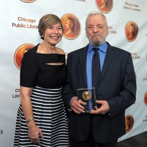Foundation President Rhona Frazin with Stephen Sondheim Photo