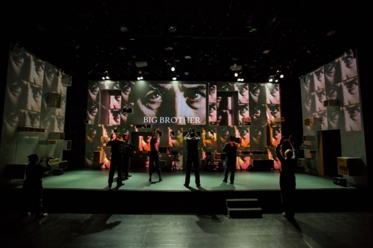 The cast of Steppenwolf for Young Adults'' productionÂ of George Orwell''s 1984 at 