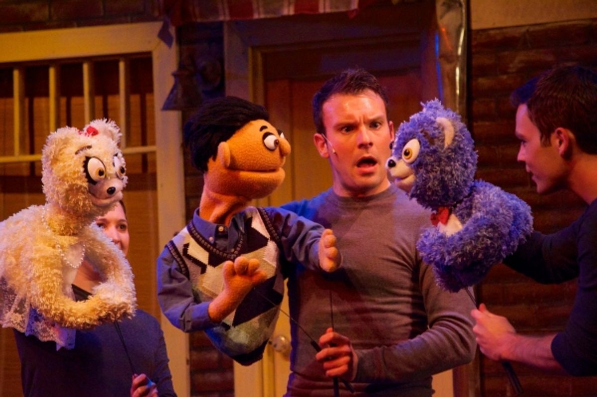 Heidi Hansfield (Bad Idea Girl Bear), David Geinosky (Princeton) and Greg Pearson (Bad Idea Boy Bear)
 at 
