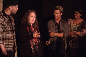 David Vahedi as John, Joanna Meyer as Liz, Jordan DeMoss as Charlie and Shani Hawes a Photo