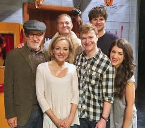 Steven Spielberg with the cast of HAND TO GOD Photo