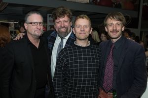 Mark Russell,  Oskar Eustis, and Simon Will and Bastian Trost Photo