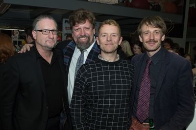 Mark Russell,  Oskar Eustis, and Simon Will and Bastian Trost Photo