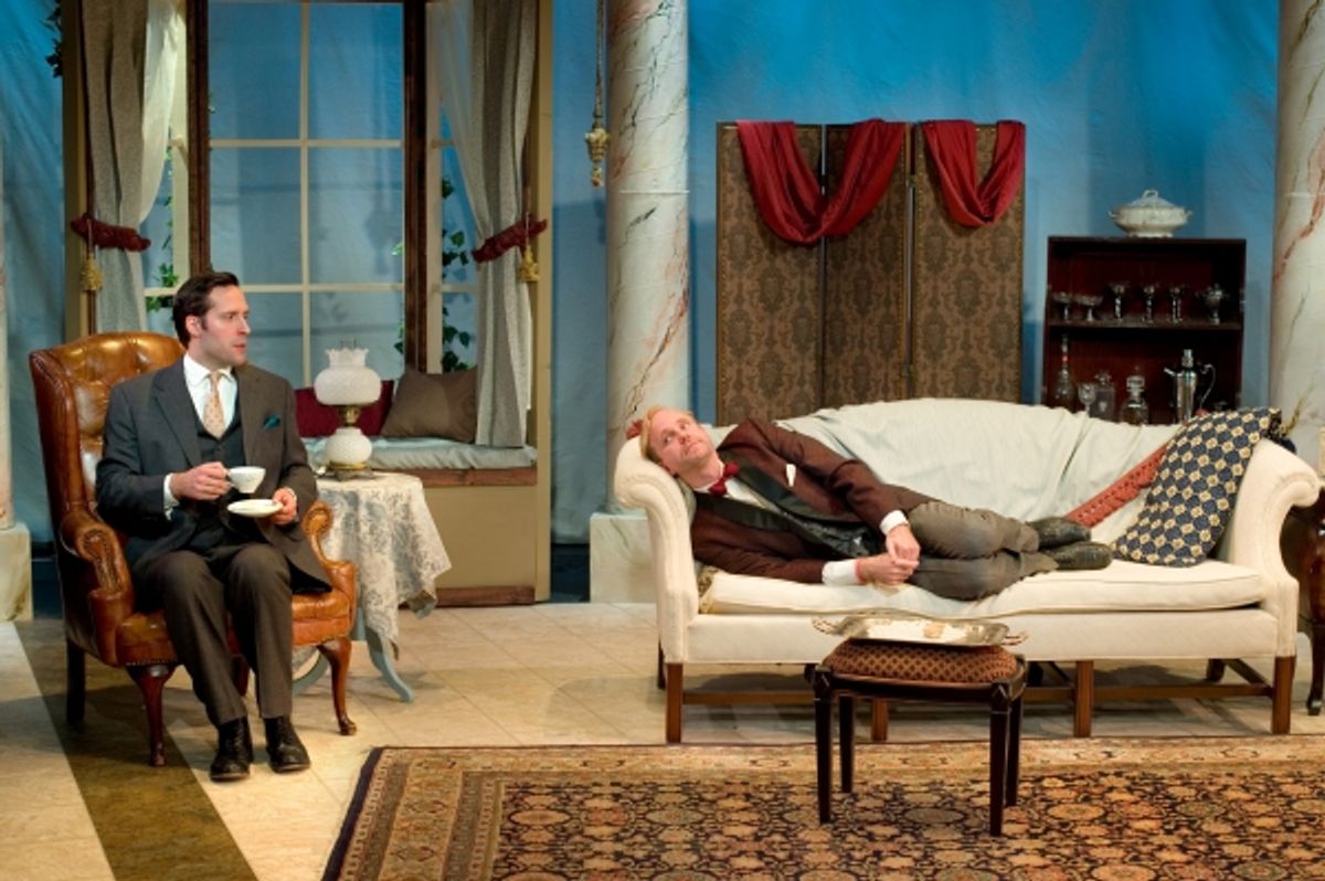 Marc LeVasseur as Jack Worthing and Lenny Banovez as Algernon Moncrief at 
