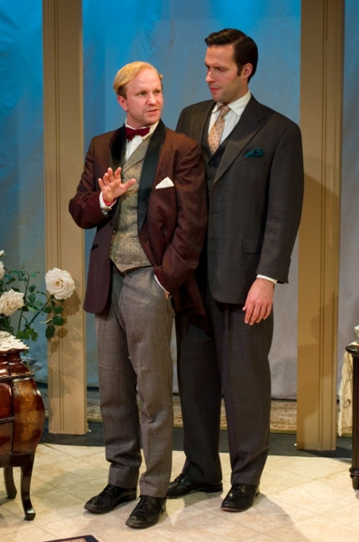 Lenny Banovez as Algernon Moncrief and Marc LeVasseur as Jack Worthing at 