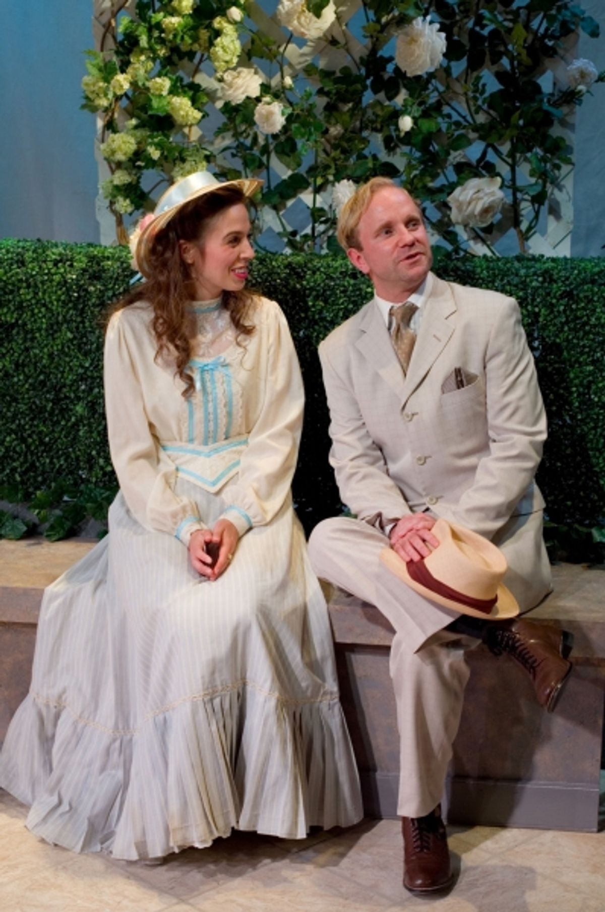 Maggie Wetzel as Cecily Cardew and Lenny Banovez as Algernon Moncrief at 