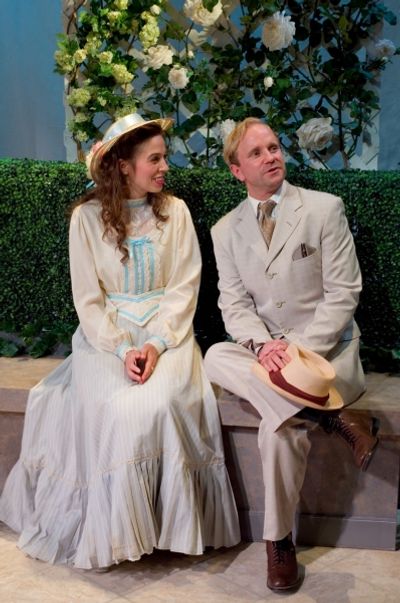 Maggie Wetzel as Cecily Cardew and Lenny Banovez as Algernon Moncrief Photo