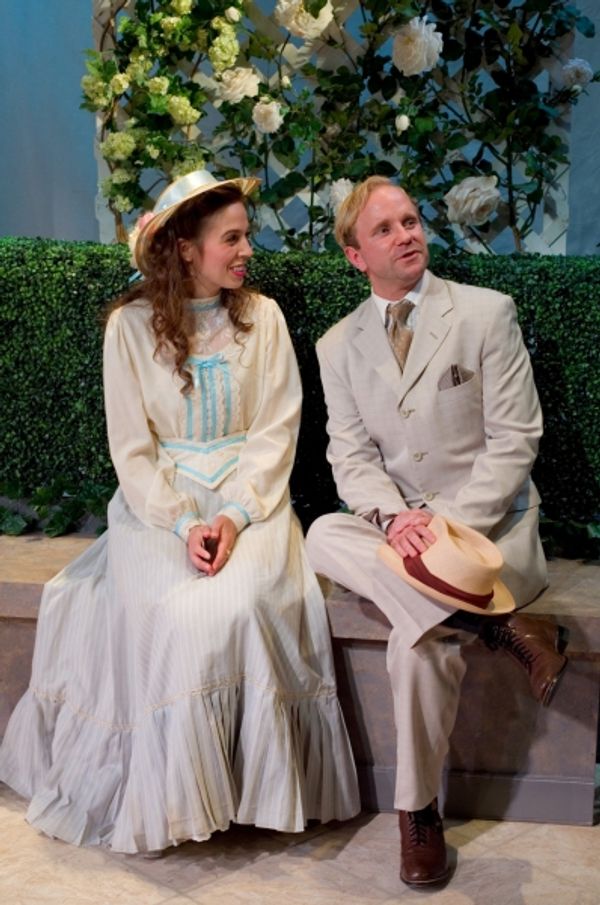 Maggie Wetzel as Cecily Cardew and Lenny Banovez as Algernon Moncrief Photo