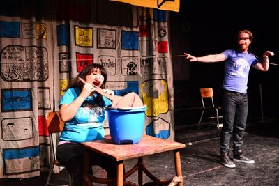 Barrel of Monkeys company members Elizabeth Levy and Rawson Vint perform ''Jil the Pi Photo