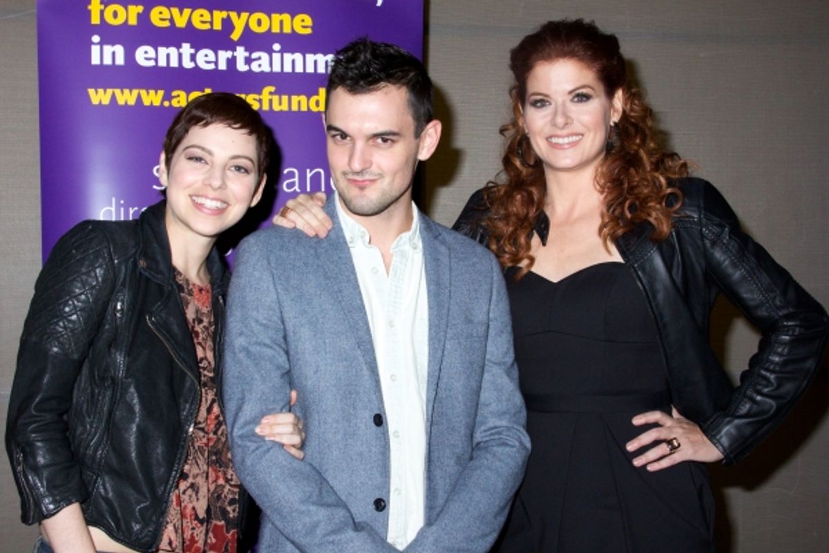 Krysta Rodriguez, Wesley Taylor, Debra Messing at 