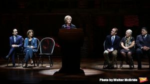Lin-Manuel Miranda, Executive of Lesley Herrmann of Gilder Lehrman, Rockefeller Foundation president Judith Rodin, producer Jeffrey Seller, chancellor Carmen Farina and principal Moses Ojeda @ BroadwayWorld Lin-Manuel Miranda, Executive of Lesley Herrmann of Gilder Lehrman, Rockefeller Fou Photo