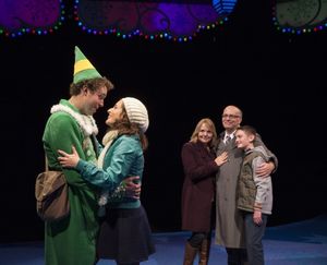 Alex Goodrich as Buddy, Dara Cameron as Jovie and family @ BroadwayWorld Alex Goodrich as Buddy, Dara Cameron as Jovie and family Photo