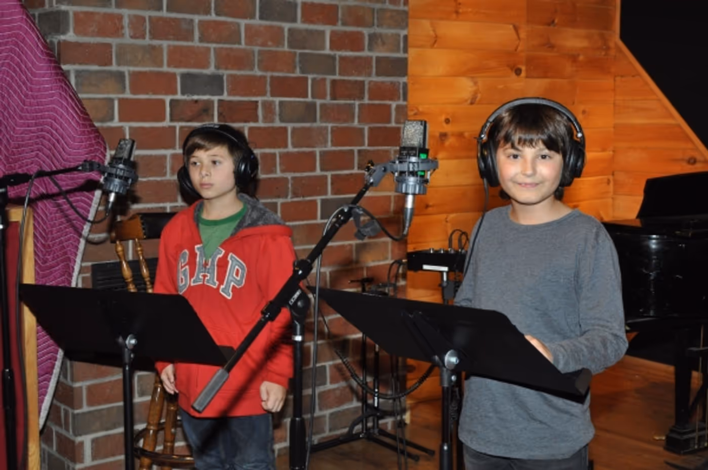 Exclusive Photo Coverage: LES MISERABLES Company Gathers in the Recording Studio for Carols For A Cure! Image