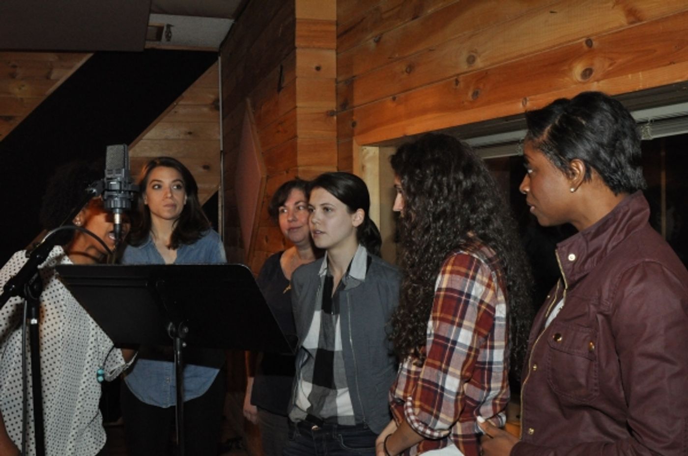 Exclusive Photo Coverage: LES MISERABLES Company Gathers in the Recording Studio for Carols For A Cure! Image