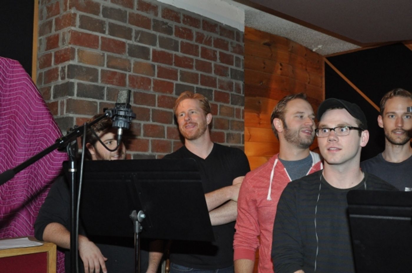 Exclusive Photo Coverage: LES MISERABLES Company Gathers in the Recording Studio for Carols For A Cure! Image