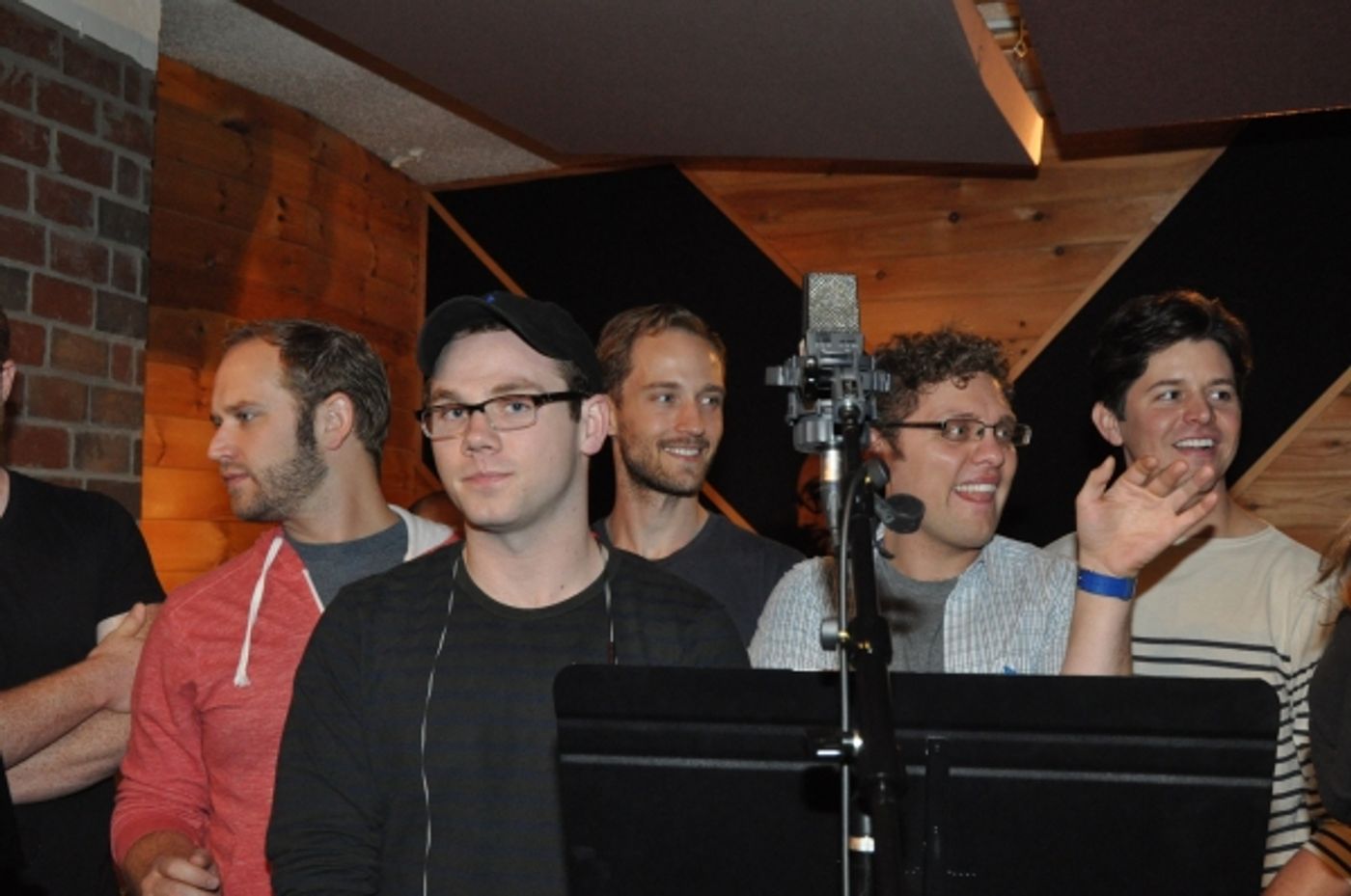 Exclusive Photo Coverage: LES MISERABLES Company Gathers in the Recording Studio for Carols For A Cure! Image