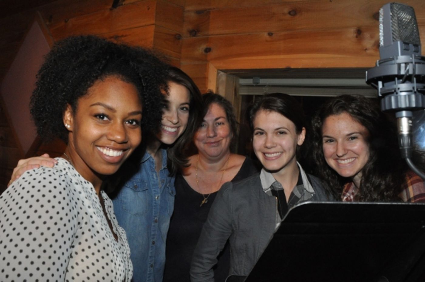 Exclusive Photo Coverage: LES MISERABLES Company Gathers in the Recording Studio for Carols For A Cure! Image