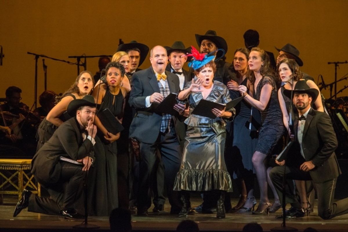 Brad Oscar, Judy Kaye and cast at 