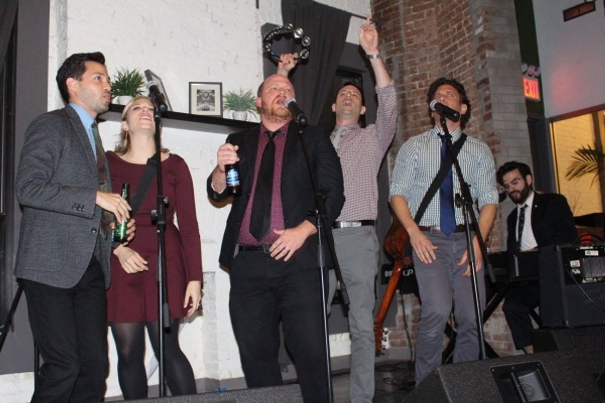 Joe Iconis and Jason Tam, Lauren Marcus, Jason SweetTooth Williams, Eric William Morris, Lance Rubin and Joe Iconis. at 