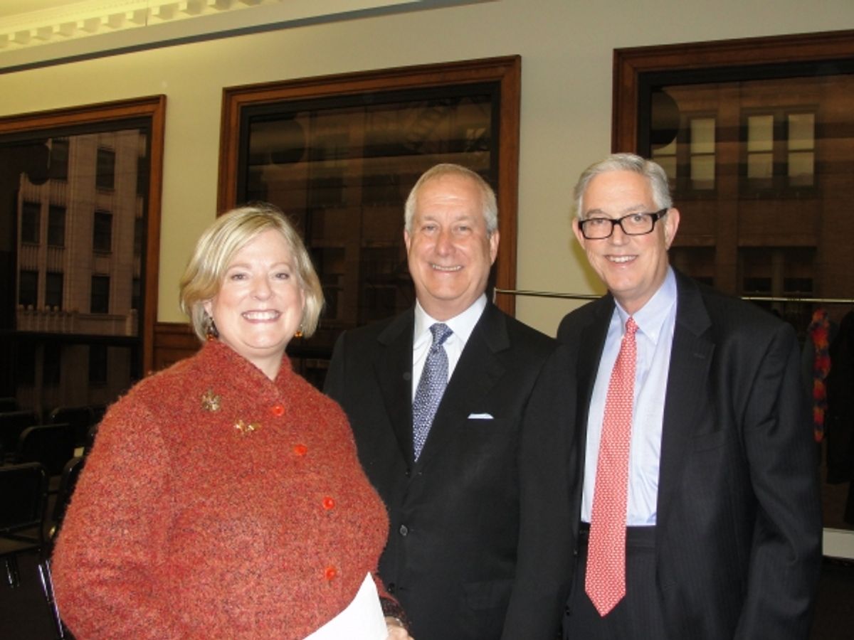 Leigh Pierson Conant and Chair of the Chicago Deferred Exchange Company Hill Hammock with major donor and former CEO of Campbell Soup Doug Conant at 