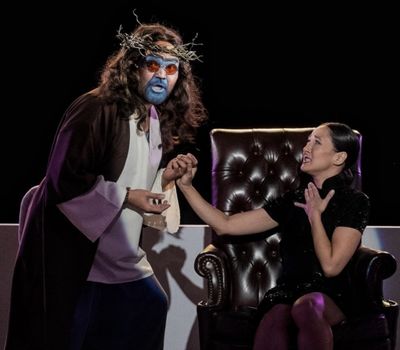 The cast of CHARLES FRANCIS CHAN, JR.''S EXOTIC ORIENTAL MURDER MYSTERY at NAATCO Photo