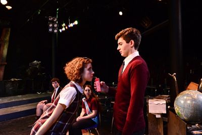 Olivia Shine and Justin Burns with  (background) Brian Baren and Heather Lauritzen Photo