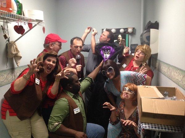 (Regional) @hawleewillyums: #SIP The cast of CURTAINS giving you Thriller. Happy Hall Photo