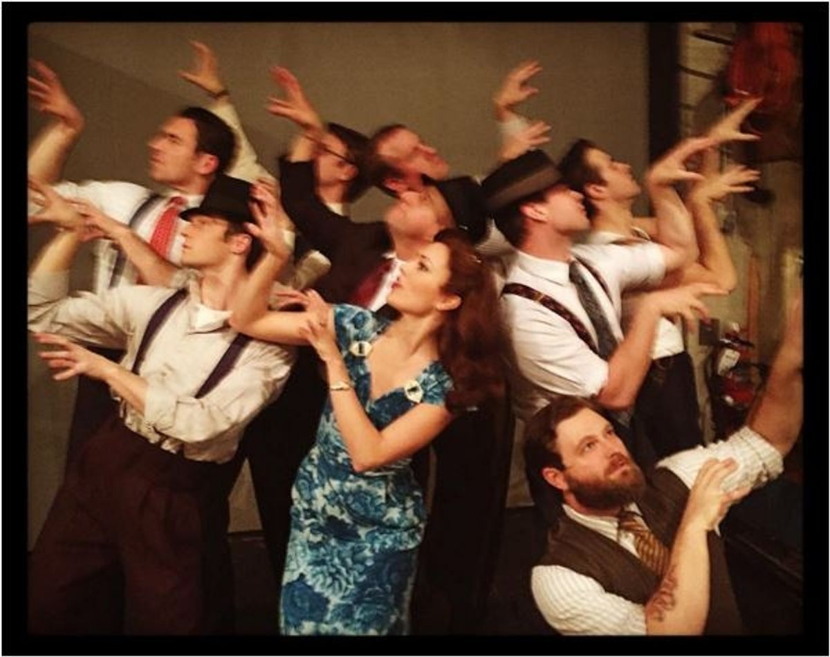 Laura Osnes and THE BANDSTAND cast (Regional) @LauraOsnes: Happy Halloween from the #Bandstand cast! #SIP #PmpTheBandstand @paper_mill @naponacott https://instagram.com/p/9hhYpAlSj8/  at 