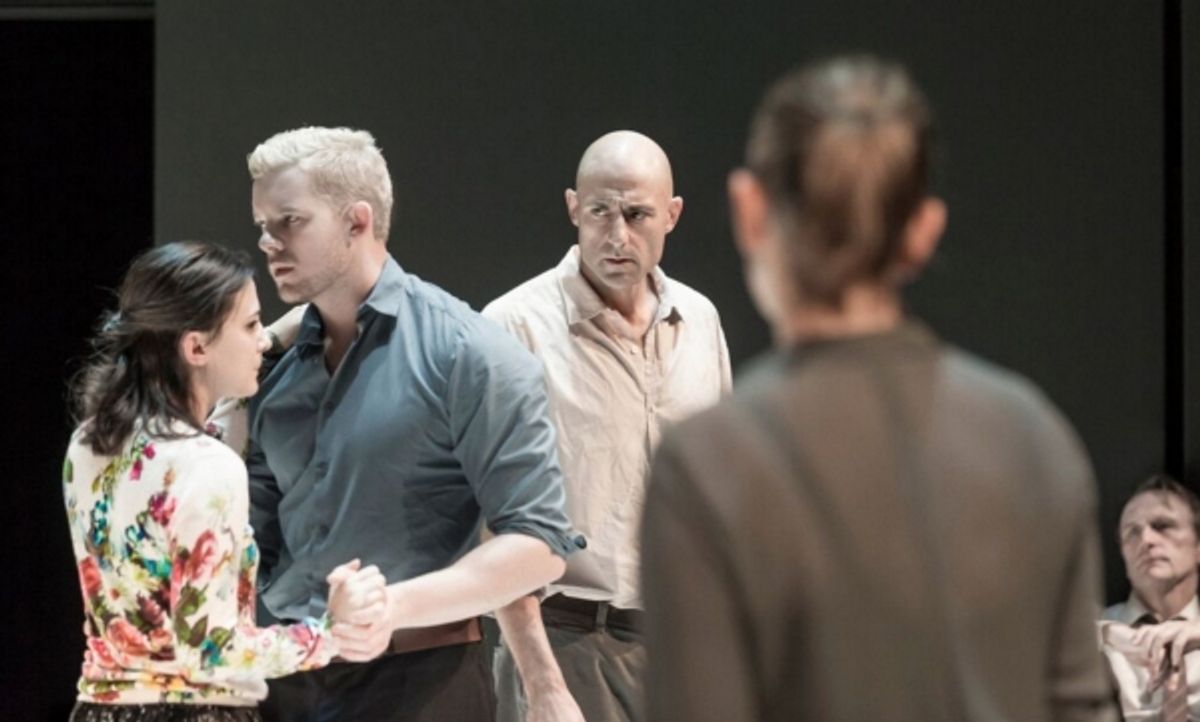 Phoebe Fox, Russell Tovey and Mark Strong at 