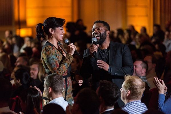 Sara Ramirez and Baratunde Thurston Photo