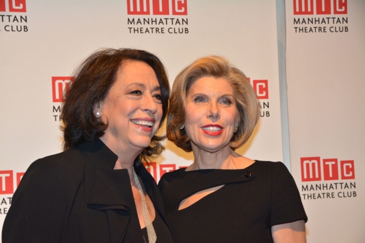 Lynne Meadow (Artistic  Manhattan Theatre Club) and Christine Baranski at 