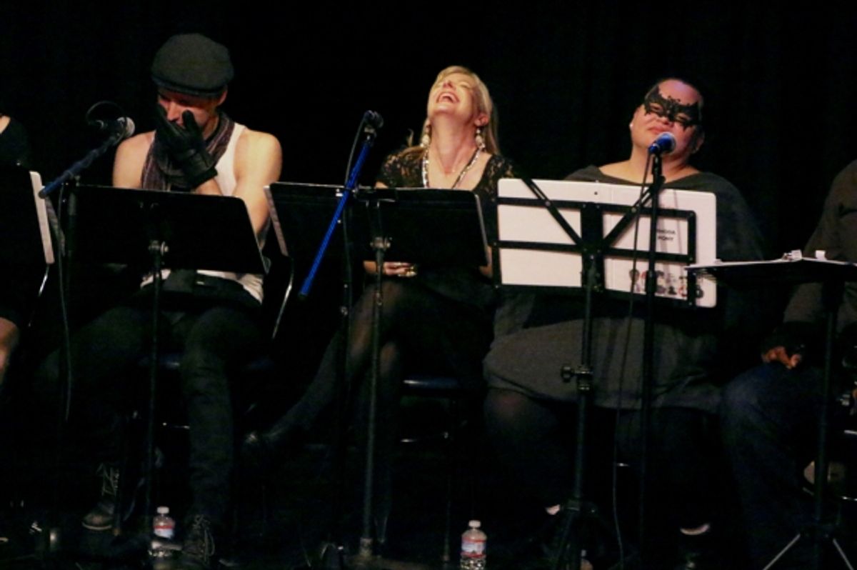 Mike Schwitter and Jessica Hendy react to Keala Settle''s unidentifiably-accented line reading. at 