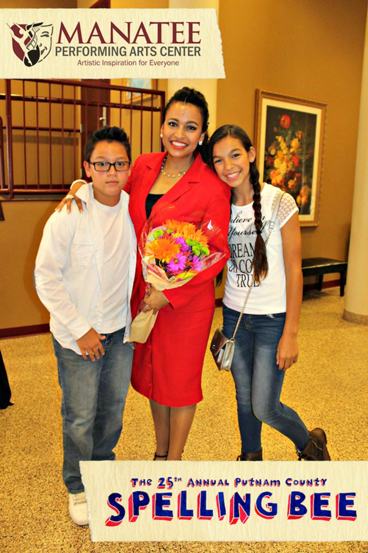 Olga Pena and family at 25TH ANNUAL PUTNAM COUNTY SPELLING BEE at Manatee Performing Arts Center Holds Reception