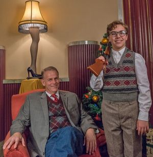 Philip Earl Johnson is the narrator and Michael Harp plays Ralphie. @ BroadwayWorld Philip Earl Johnson is the narrator and Michael Harp plays Ralphie. Photo