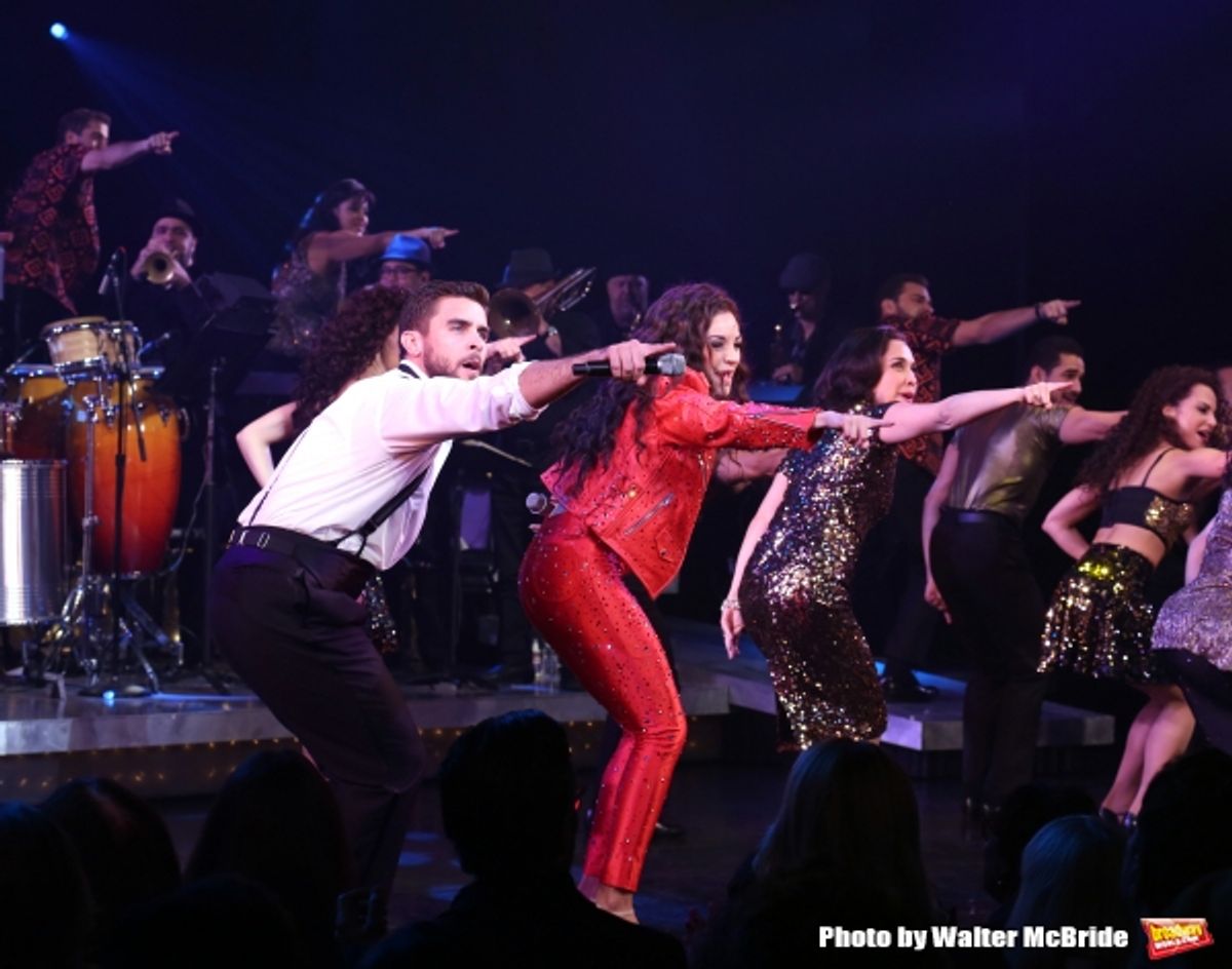 Josh Segarra, Ana Villafane and Andrea Burns with the cast  at 