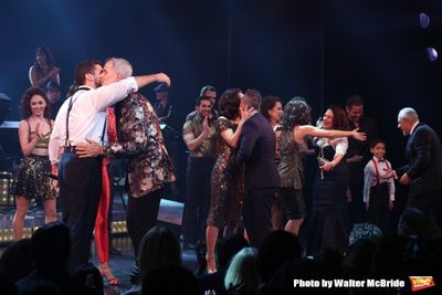 Josh Segarra, Jerry Mitchell, Andrea Burns, Gloria Estefan, Emilio Estefan and cast  Photo