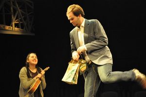 FRANK ROBERTS (Dromio) and NASTASSIA REYNOLDS (Luciana) Photo