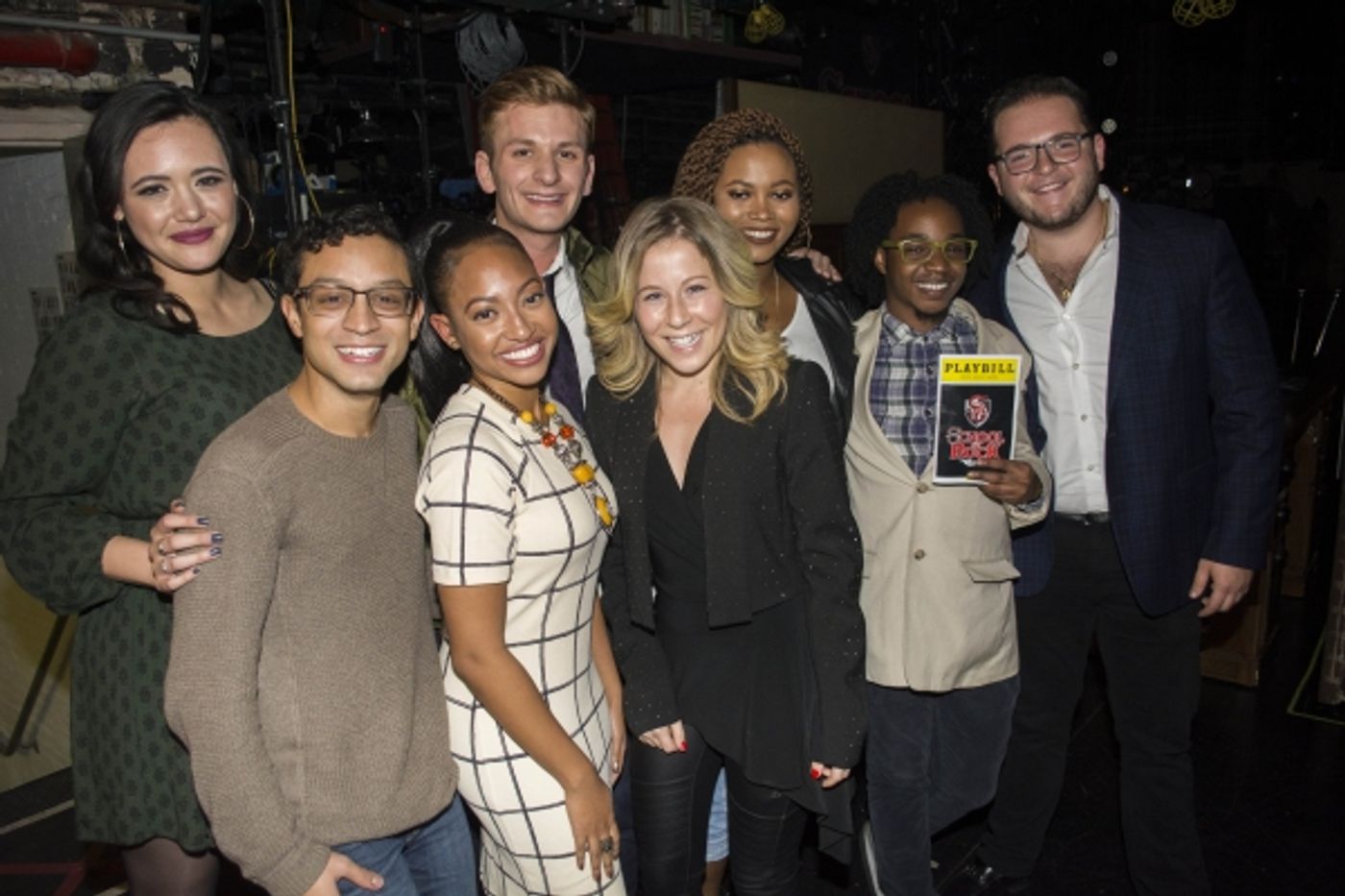 Photo Flash: Worlds Collide- SCHOOL OF ROCK Movie Cast Visits SCHOOL OF ROCK on Broadway!  Image