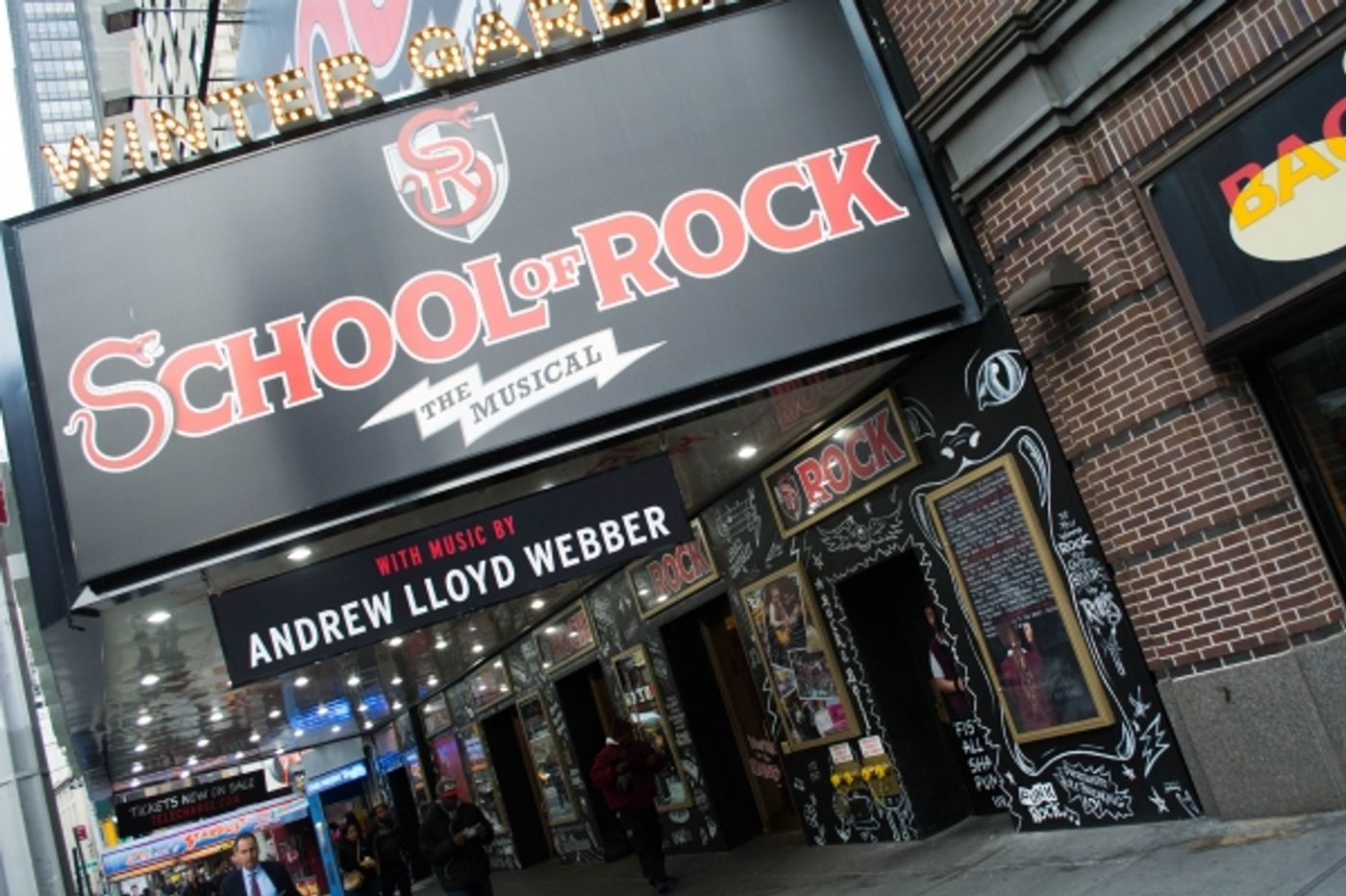 Photo Flash: Worlds Collide- SCHOOL OF ROCK Movie Cast Visits SCHOOL OF ROCK on Broadway!  Image