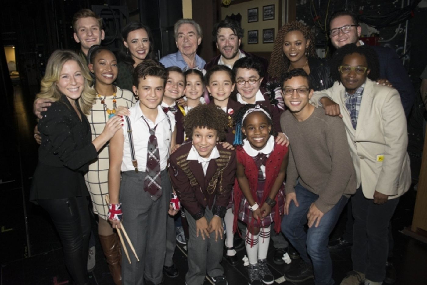 Photo Flash: Worlds Collide- SCHOOL OF ROCK Movie Cast Visits SCHOOL OF ROCK on Broadway!  Image