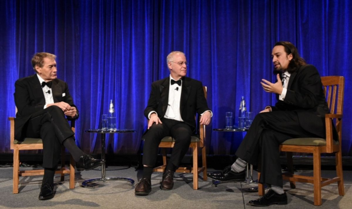 Charlie Rose, Ron Chernow, and Lin-Manuel Miranda at 