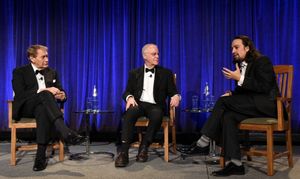 Charlie Rose, Ron Chernow, and Lin-Manuel Miranda Photo