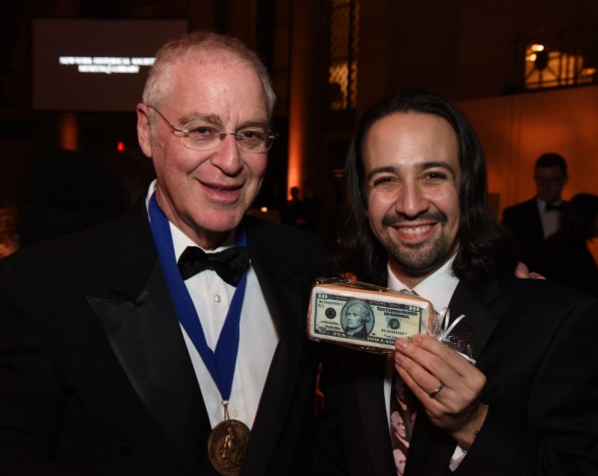 Ron Chernow and Lin-Manuel Miranda  at 